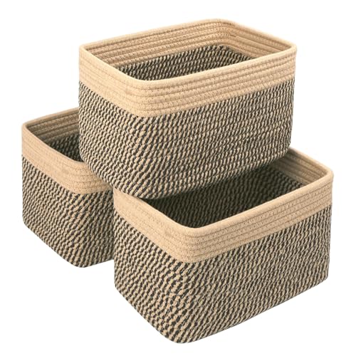 Small Cotton Rope Basket (3 Count)