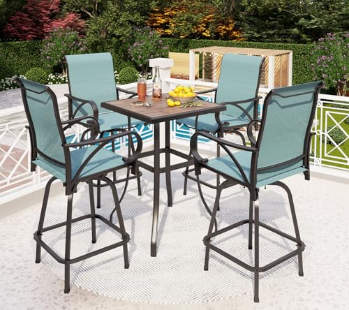Bar Height Patio Table and Chairs 5 Piece