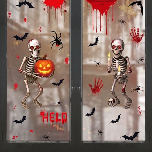 Halloween Window Clings Decorations (4 Count)