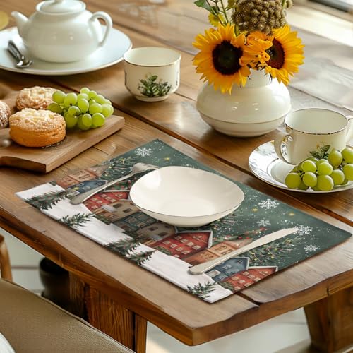 Christmas Placemats 12x18 Inch Set of 4