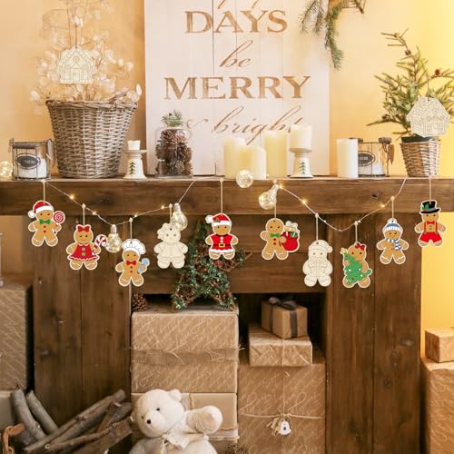 36PCS Wooden Christmas Ornaments to Paint (36 Count)