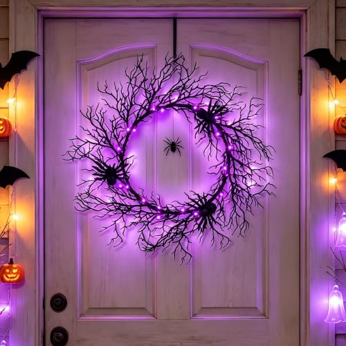 24" Halloween Wreath for Front Door Halloween Decorations Outdoor
