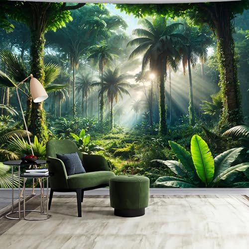 Nature Tapestry Forest Tree Sea Cave Wall Hanging