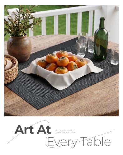 Black Frame Placemats Set of 6 (6 Count)