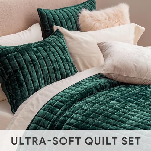 Channel Box Stitch Velvet Quilt Set