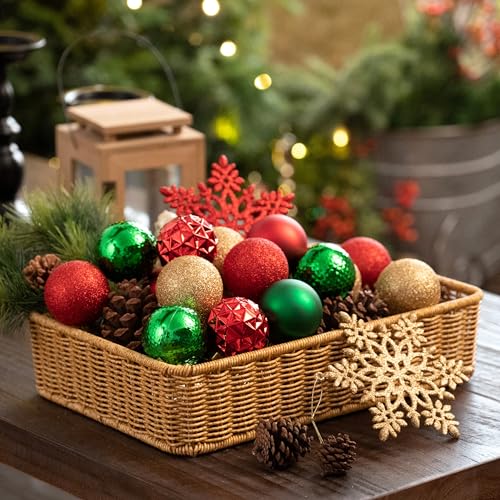50ct Christmas Tree Decorations Ball Ornaments 2.36 Inches (50 Count)