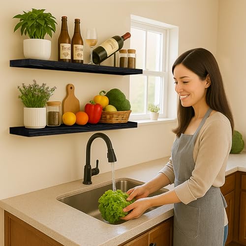 Wood Floating Shelves 36 inch Long (2 Count)