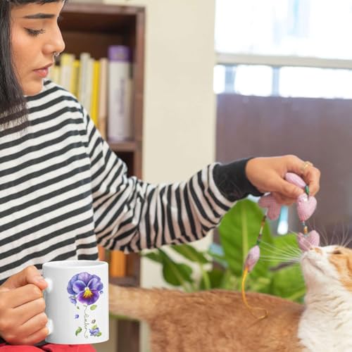Pansy Design Ceramic Cup