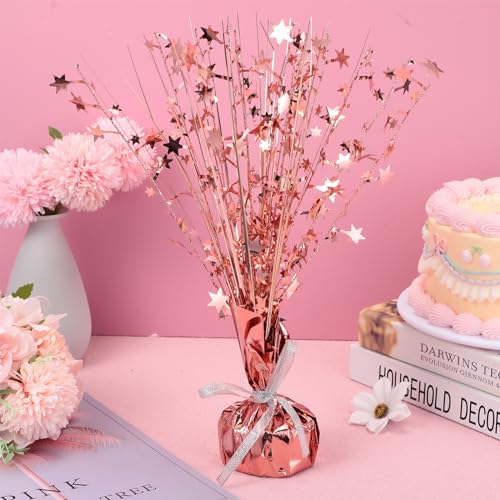 18 Pcs Foil Spray Centerpiece Table Decoration Party Star Burst Metallic Graduation Table Centerpieces for Spring Party Birthday Season Wedding Holiday