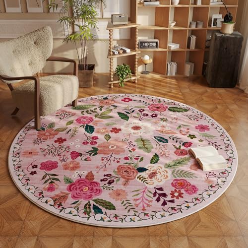 Round Area Rug 4ft Washable