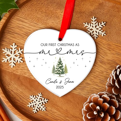 Personalized Our First Christmas as a Couple Ornament