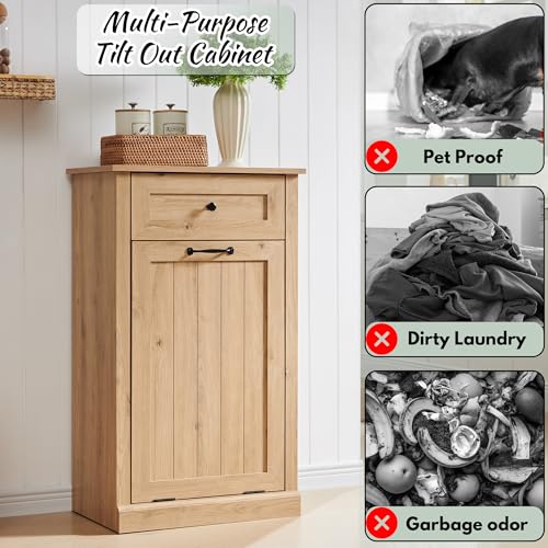 Tilt Out Laundry Hamper Cabinet