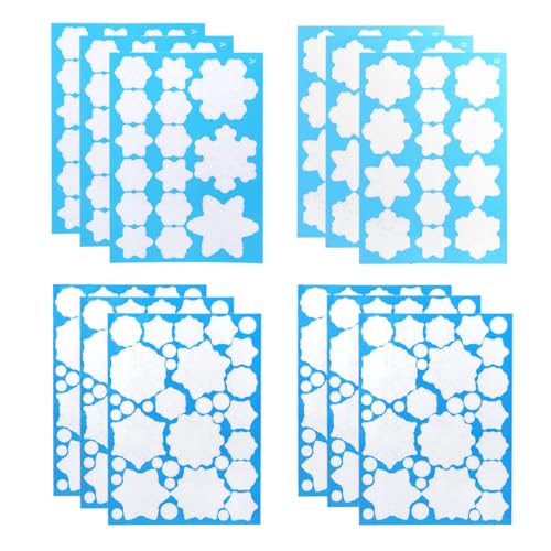 318 Pcs Christmas Snowflakes Clings Decoration Set (12 Count)