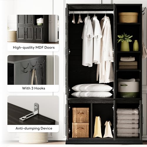 Armoire Wardrobe Closet 70" H