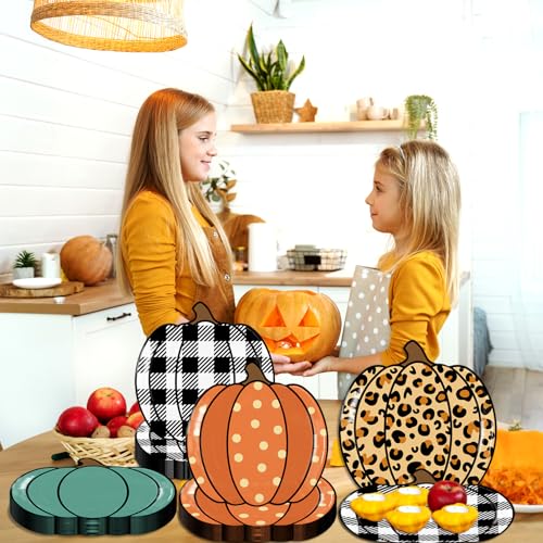 40Pcs Fall Pumpkin Paper Plates