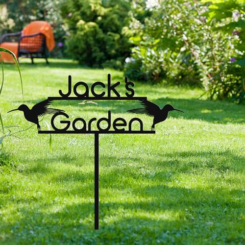 Personalized Metal Garden Sign with Stake