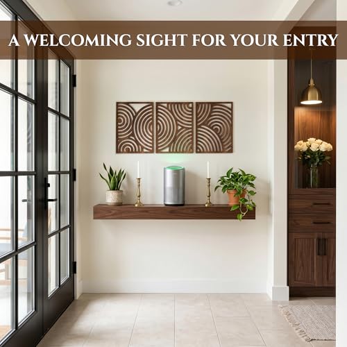 Modern Wooden Wall Sculptures (3 Count)