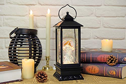 Angel Singing Snow Globe Lantern with 6 Hour Timer