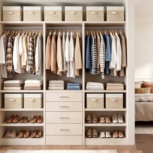 Closet Shelf Baskets with Label (3 Count)