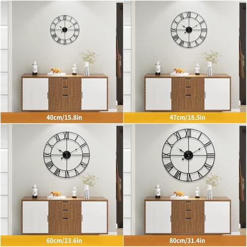 Large Wall Clock for Living Room Decor Silent Non