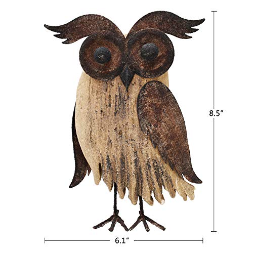 Rustic Owl Figurines Decor Animal Statue for Home