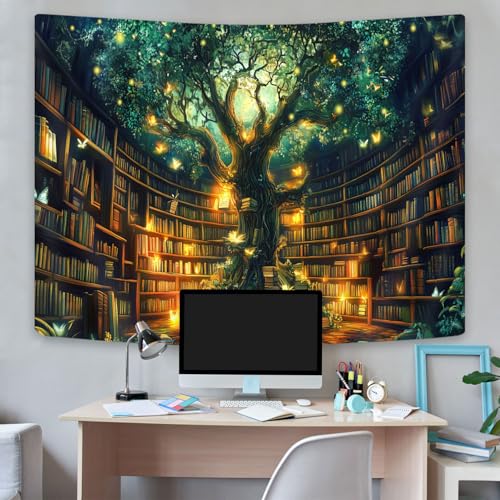 Fantasy Library Tapestry