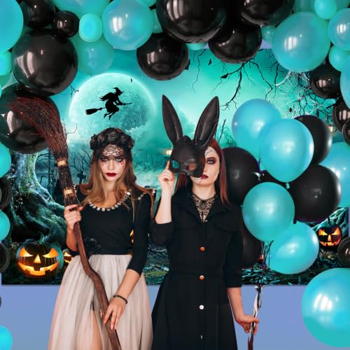 10x8ft Green Halloween Backdrop Spooky Photography Background