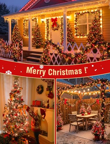 Red Warm White Christmas Lights (50 Count)