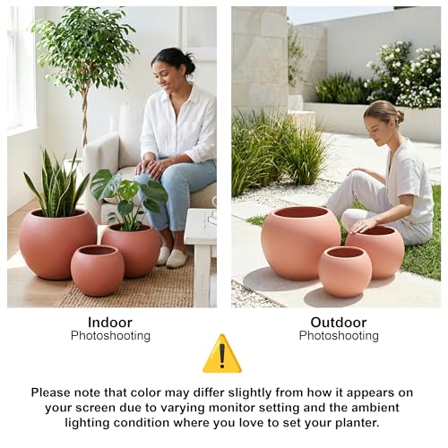 Premium Mt Sherman Fiberstone Sphere Planter for Indoor Outdoor Use