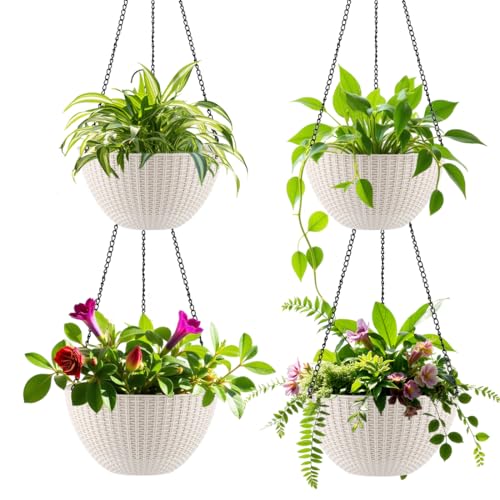 Hanging Planters 8 Inch & 10 Inch (4 Count)