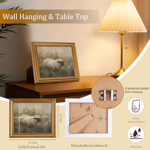 Vintage Gold Framed Wall Art