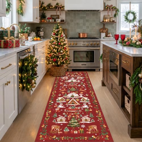 Red 2x6 Kitchen Runner Rug