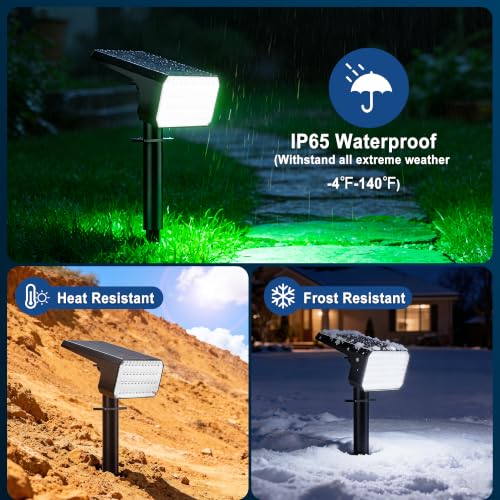 Solar Spot Lights Outdoor Color Changing (8 Count)