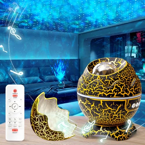 Dinosaur Egg Galaxy Projector Glow in The Dark Stars for Ceiling Room Decor Aesthetic led Lights for Bedroom Mothers Day Gifts Disco Ball Decor Ceiling Light Fixture Autism Sensory Products
