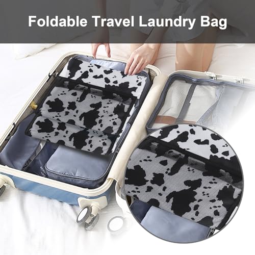 Laundry Bag Backpack Durable Laundry Bag with Shoulder Straps and Mesh Pockets Portable Laundry Hamper Dirty Clothes Bag for College