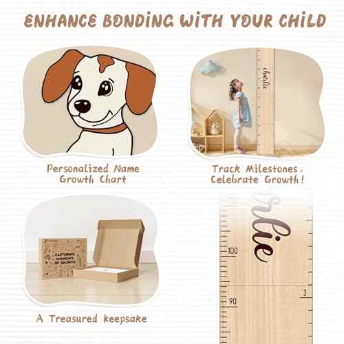 Custom Name Wood Height Chart for Kids Wall Measurement