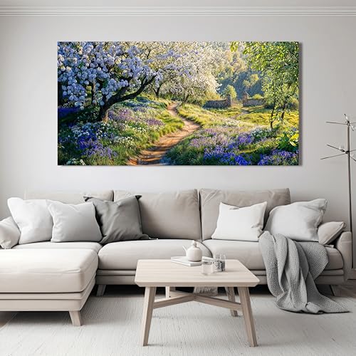 Canvas Wall Art Landscape Artwork for Walls Green Wall Art Bedroom 24"x48"