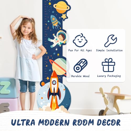 Custom Kid Measuring Wood Growth Chart for Wall with Name