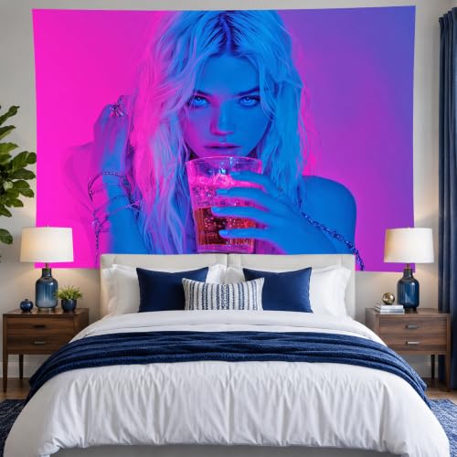 Anime Tapestry Uv Reactive Psychedelic Wall Hanging 78x59 Inch