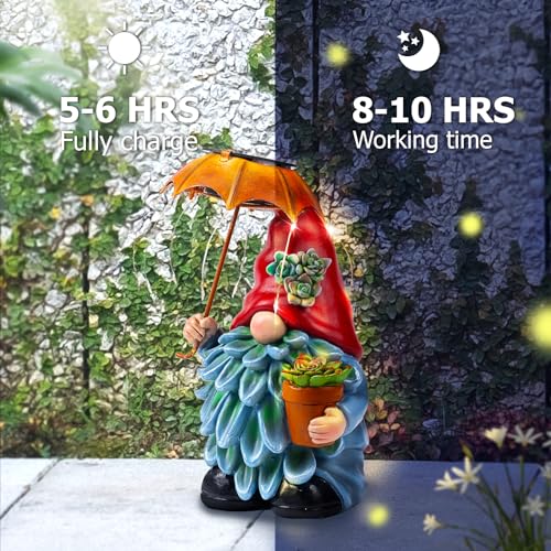 Solar Outdoor Statues Gnome Garden Decor