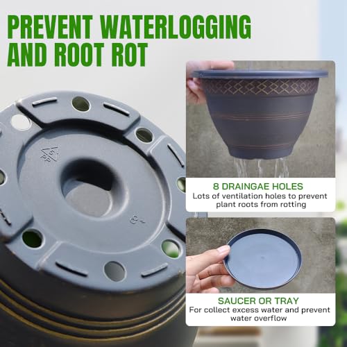 12 Inch Pots for Plants (4 Count)