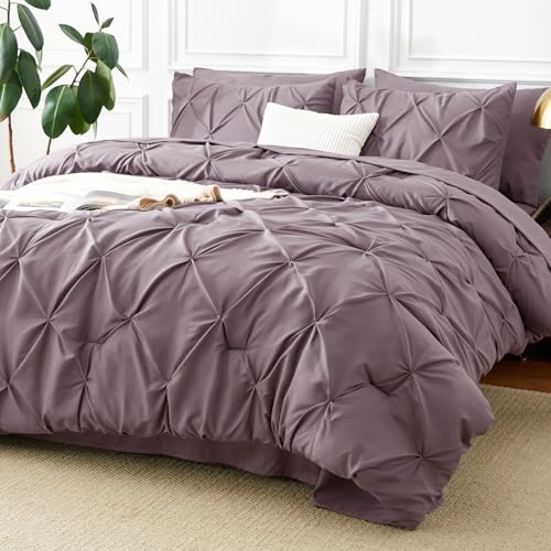 King Size Comforter Set Grayish Purple