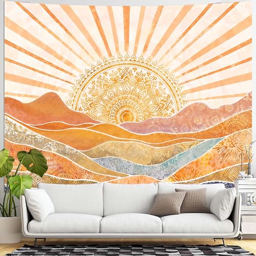 Bohemian Mandala Sunrise Wall Tapestry