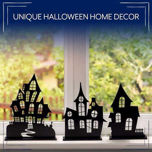Spooky Halloween House Village Silhouettes
