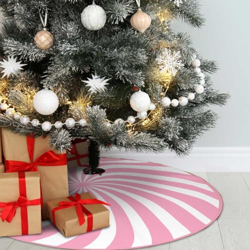 Pink Candy Christmas Tree Skirt 36inch Xmas Decorations