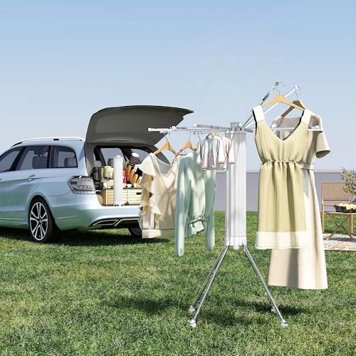 4 Legs Single Layer Clothes Drying Rack