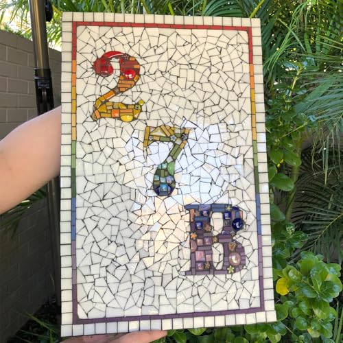 150g Ivory Strips Glass Mosaic Tiles for Crafts Bulk (5.29 Ounce)