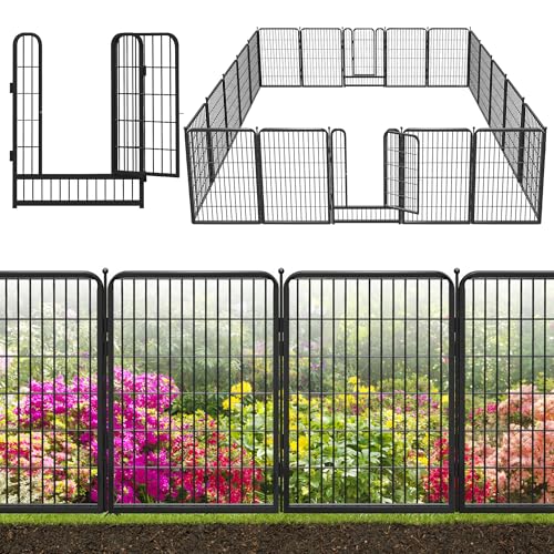 Decorative Black Metal Fencing Garden Fence with Gate