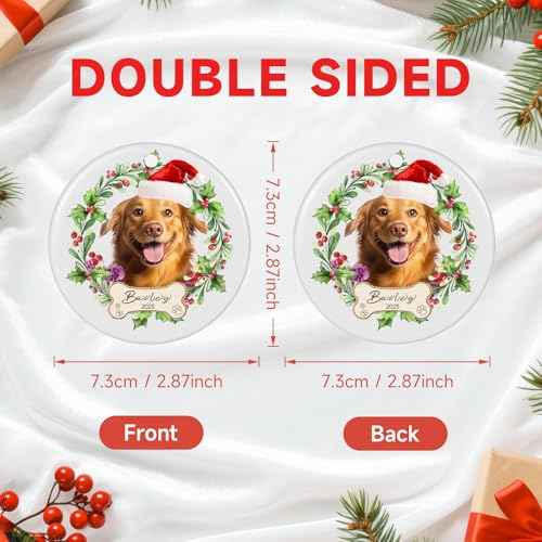 Personalized Dog Ornaments for Christmas Tree with Photo