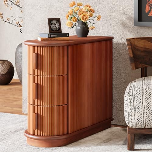3 Drawer Wooden End Table